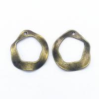 Tibetan Style Hollow Pendants, antique bronze color plated, nickel, lead & cadmium free, 25x24x1mm, Hole:Approx 1mm, 100PCs/Bag, Sold By Bag
