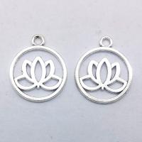 Tibetan Style Hollow Pendants, antique silver color plated, nickel, lead & cadmium free, 23x20x1.50mm, Hole:Approx 1mm, 100PCs/Bag, Sold By Bag