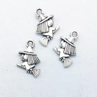 Character Tibetan Style Pendants, Sorcerer, antique silver color plated, nickel, lead & cadmium free, 16x11x2.50mm, Hole:Approx 1mm, 100PCs/Bag, Sold By Bag