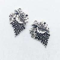 Tibetan Style Leaf Pendants, antique silver color plated, nickel, lead & cadmium free, 23x16x1.80mm, Hole:Approx 1mm, 100PCs/Bag, Sold By Bag