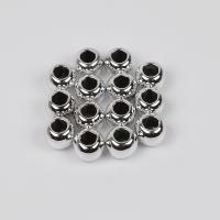 Verkupfertes Kunststoff-Perlen, Verkupferter Kunststoff, rund, plattiert, verschiedene Größen vorhanden, keine, Bohrung:ca. 2-25mm, verkauft von Tasche