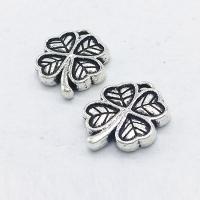 Tibetan Style Clover Pendant, Four Leaf Clover, antique silver color plated, nickel, lead & cadmium free, 13x11x2mm, Hole:Approx 1mm, 100PCs/Bag, Sold By Bag