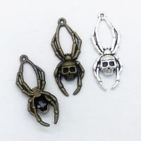 Tibetan Style Animal Pendants, Spider, plated, more colors for choice, nickel, lead & cadmium free, 40x16x6mm, Hole:Approx 1mm, 100PCs/Bag, Sold By Bag