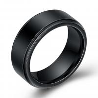 Tungsten Steel Ring for Men , fashion jewelry & different size for choice & for man, black, 8mm, Sold By PC