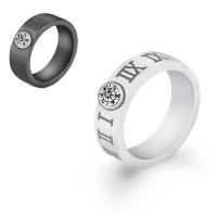 Porcelana anillo, diverso tamaño para la opción & para mujer & con diamantes de imitación, más colores para la opción, 6mm, Vendido por UD