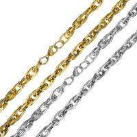 Stainless Steel Chain Necklace, plated, fashion jewelry & Unisex, more colors for choice, 8mm, Sold Per Approx 23 Inch Strand