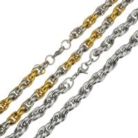 Stainless Steel Chain Necklace, plated, fashion jewelry & Unisex, more colors for choice, 9mm, Sold Per Approx 23 Inch Strand