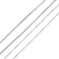 Овальный цепь из нержавеющей стали, нержавеющая сталь, разный размер для выбора, оригинальный цвет, 100м/Золотник, продается Золотник