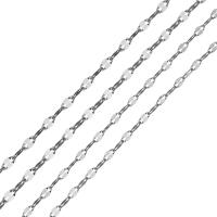 Rozsdamentes acélból készült ékszerek Chain, Stainless Steel, különböző méretű a választás, az eredeti szín, 100m/spool, Által értékesített spool