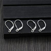 925 Sterling Silver Earring Drop Findings, plated, DIY & with loop, more colors for choice, 13.5x9.7mm, 0.8mm, Sold By Pair