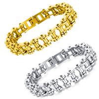 Titanium Steel Bracelet & Bangle, bicycle chain, Unisex, more colors for choice, 12mm, Sold Per Approx 8.27 Inch Strand