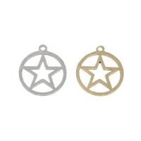 Stainless Steel Pendants, pentagram, plated, more colors for choice, 17.50x15.50x1mm, Hole:Approx 1mm, 10PCs/Bag, Sold By Bag