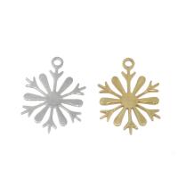 Bijoux pendentifs en acier inoxydable , flocon de neige, Placage, plus de couleurs à choisir, 18x14x1mm, Trou:Environ 1mm, 10PC/sac, Vendu par sac