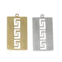 Stainless Steel Pendants, Rectangle, plated, more colors for choice, 19x10x1mm, Hole:Approx 0.5mm, 10PCs/Bag, Sold By Bag