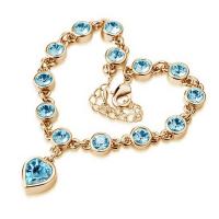 Zinc Alloy Bracelet with 6cm extender chain Heart plated for woman & with rhinestone nickel lead & cadmium free Sold Per Approx 6.70 Inch Strand