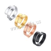 Vinger Ring in edelstaal, Roestvrij staal, plated, mode sieraden & uniseks & verschillende grootte voor keus, meer kleuren voor de keuze, 4.50x2mm, Verkocht door PC