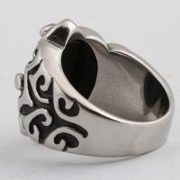 Hombres de acero inoxidable anillo del dedo, con Ágata, chapado, diverso tamaño para la opción & para hombre, libre de níquel, plomo & cadmio, 15mm, tamaño:7-12, Vendido por UD