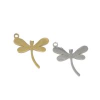 Edelstahl Tieranhänger, Libelle, plattiert, keine, 17x13x1mm, Bohrung:ca. 1mm, 10PCs/Tasche, verkauft von Tasche