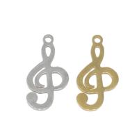 Stainless Steel Pendants, Music Note, plated, more colors for choice, 17x8.50x1mm, Hole:Approx 1mm, 10PCs/Bag, Sold By Bag