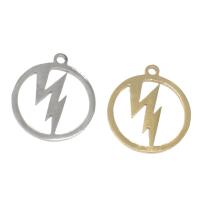 Stainless Steel Pendants, plated, more colors for choice, 17.50x15.50x1mm, Hole:Approx 1mm, 10PCs/Bag, Sold By Bag
