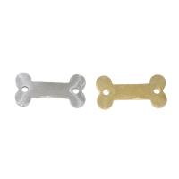 Stainless Steel Connector, Dog Bone, plated, 1/1 loop, more colors for choice, 17x9x1mm, Hole:Approx 1mm, 10PCs/Bag, Sold By Bag