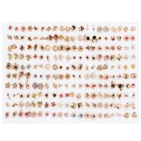 Resin Stud Earring, different styles for choice & for woman & with rhinestone, 5-20mm, 100Pairs/Set, Sold By Set