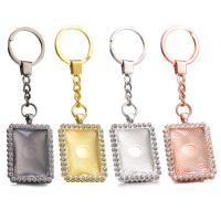 Zinc Alloy Key Clasp Setting plated DIY & with rhinestone nickel lead & cadmium free Inner Approx Sold By Lot