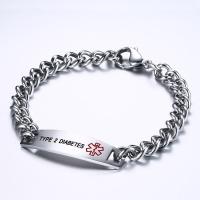 Stainless Steel Jewelry Bracelet plated fashion jewelry & for man 15mm Sold Per Approx 8.66 Inch Strand