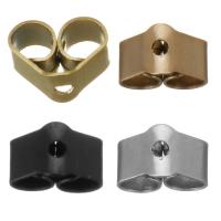 Stainless Steel Ear Nut , plated, more colors for choice, 6x3.50mm, Hole:Approx 1mm, 100PCs/Lot, Sold By Lot