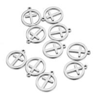 Stainless Steel Pendants, plated, hollow, more colors for choice, 15mm, Hole:Approx 1.5mm, 50PCs/Bag, Sold By Bag