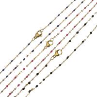 Stainless Steel Chain Necklace, for woman, more colors for choice, 7.50x1.50x1.50mm, Length:Approx 17 Inch, 10Strands/Lot, Sold By Lot