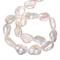 Keishi ferskvandskulturperle Beads, Ferskvandsperle, naturlig, hvid, 15-22mm, Hole:Ca. 0.8mm, Solgt Per Ca. 15 inch Strand