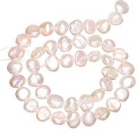 Keishi odlad sötvattenspärla pärlor, Freshwater Pearl, naturlig, vit, 8-9mm, Hål:Ca 0.8mm, Såld Per Ca 15 inch Strand