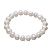 Bracelet en perles de culture d'eau douce, perle d'eau douce cultivée, Rond, naturel, pour femme, plus de couleurs à choisir, 10mm, Vendu par Environ 7.5 pouce brin