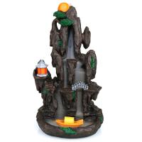 Backflow Incense Burner, Porcelain, without incense & durable, 138x130x250mm, Sold By PC