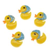 Cartoon Resin Cabochon Duck yellow Sold By Bag
