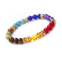 Glass Beads Bracelet, with Copper Coated Plastic, fashion jewelry & different styles for choice & for woman, 8mm, Sold By Strand