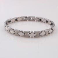 Stainless Steel Jewelry Bracelet plated fashion jewelry & Unisex original color 210mm Sold By Strand