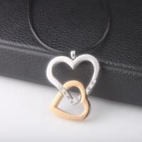 Coração de aço inoxidável pingentes, banhado, joias de moda & para mulher, 27x34mm, vendido por PC