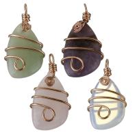 Gemstone Pendants Jewelry Brass with Gemstone rose gold color plated fashion jewelry nickel lead & cadmium free Approx Sold By PC