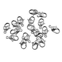 Stainless Steel Lobster Claw Clasp, 304 Stainless Steel, with Plastic Box, different size for choice, original color, Hole:Approx 1.5mm, 50PCs/Box, Sold By Box