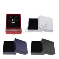 Jewelry Gift Box, Cardboard, portable & durable, more colors for choice, 75x75x35mm, 20PCs/Bag, Sold By Bag