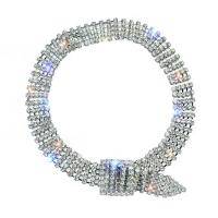 Τεχνητό διαμάντι βραχιόλι, με Κράμα ψευδάργυρου, κοσμήματα μόδας & για τη γυναίκα, περισσότερα χρώματα για την επιλογή, νικέλιο, μόλυβδο και κάδμιο ελεύθεροι, 405*15mm, Sold Per 8.2 inch Strand