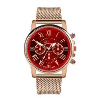 Women Wrist Watch Silicone with zinc alloy dial & Glass & Stainless Steel Chinese watch movement for woman rose gold color plated 40*7mm Approx 7.5 Inch  Sold By PC