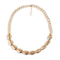 Zinc Alloy smykker halskæde, med 5cm extender kæde, Shell, forgyldt, twist oval kæde & for kvinde, flere farver til valg, nikkel, bly & cadmium fri, Solgt Per Ca. 17.7 inch Strand