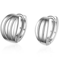Brass Huggie Hoop Earring plated for woman nickel lead & cadmium free 13mm 10mm Sold By Lot