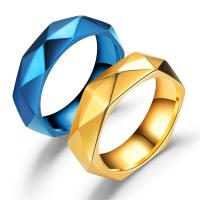 Палец кольцо из нержавеющей стали, нержавеющая сталь, Другое покрытие, разный размер для выбора & Женский & граненый, Много цветов для выбора, продается PC