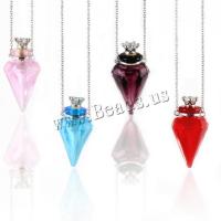 Lampwork Aromatherapy Necklace with Zinc Alloy for woman Sold Per Approx 19.6 Inch Strand