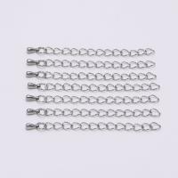 Stainless Steel Extender Chain, DIY & different size for choice, original color, 10Strands/Bag, Sold By Bag