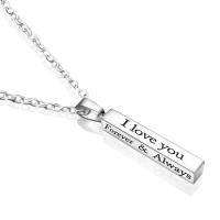 Stainless Steel Jewelry Necklace silver color plated fashion jewelry & for woman Sold By Bag